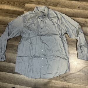 Kenneth Cole Reaction Mens Grey Button Down Long Sleeve shirt 16.5. 34-35